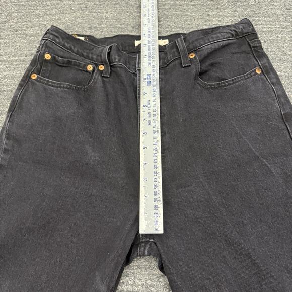 Levi's Premium Ribcage Bootcut Jeans Women 32 Black Premium Boot Western Stretch - Picture 5 of 12